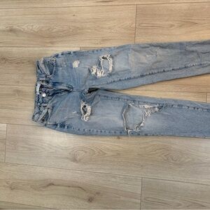 Garage Light Blue Distressed Women Jeans